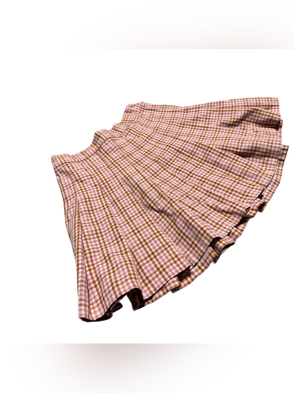 Aerie Class Act Mini Skirt Women's XS Plaid High Waisted Pleated Pink Preppy - Picture 4 of 6